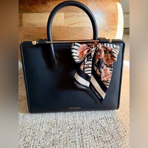Strathberry Black Midi tote